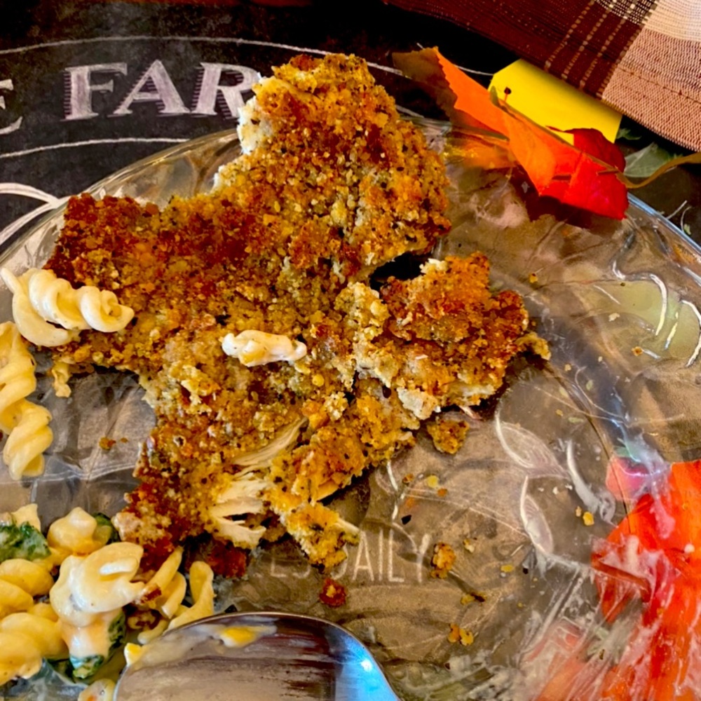 Italian Chicken filet in the shape of Texas